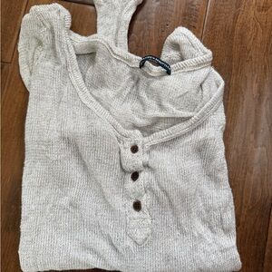 Brandy Melville Cream Long Sleeve Top